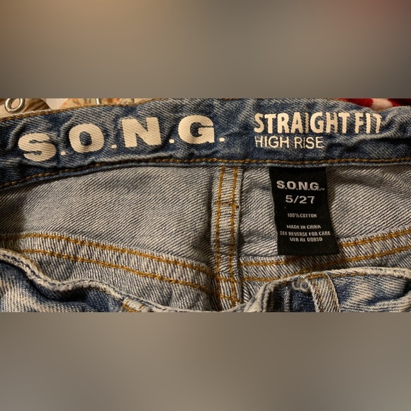 S.O.N.G High Waisted Denim Jeans - Picture 2 of 4
